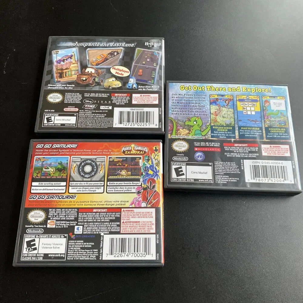 3x Nintendo DS Games Cars Power Rangers Magic School Bus Oceans - Picture 2 of 5